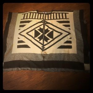 Cozy Aztec print poncho